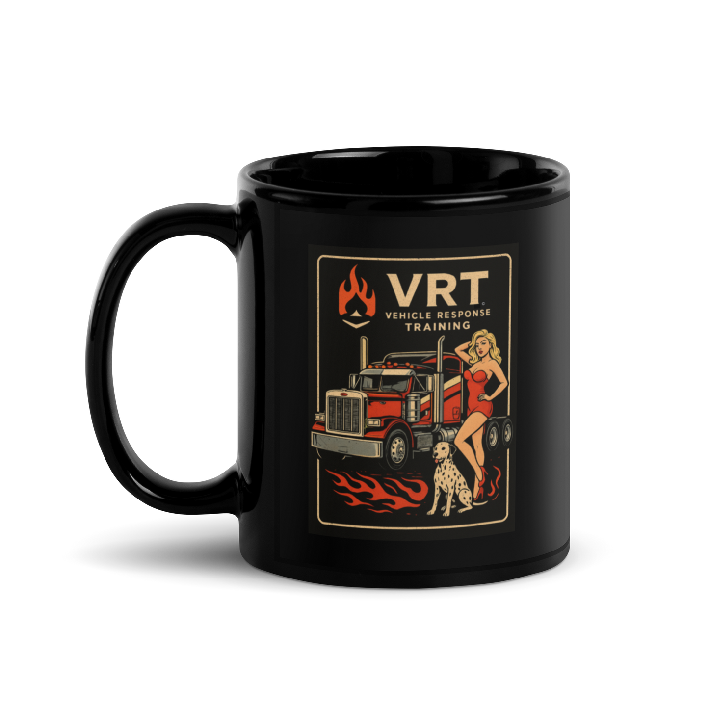 Black Glossy Mug Pin Up