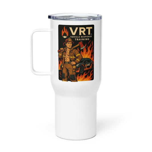 Travel mug with a Fireman