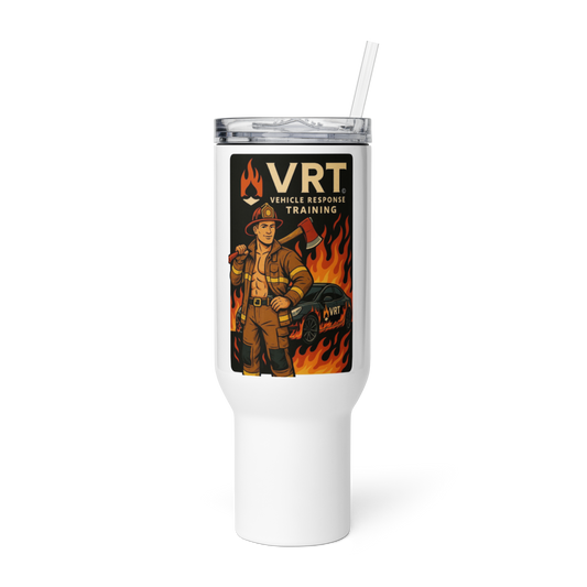 Travel mug with a Fireman